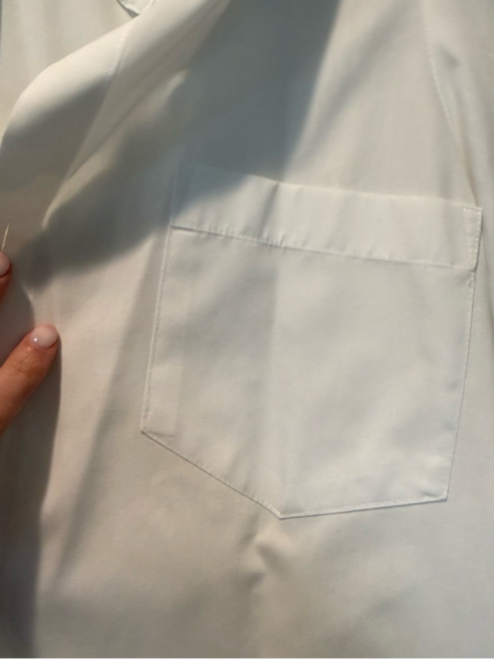 K+J White Short-Sleeve Button Front Blouse - Picture 4 of 6